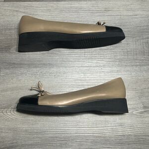 Size 8W - Salvatore Ferragamo Black & Taupes Leather